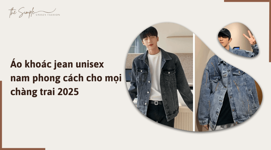 Áo khoác jean unisex nam