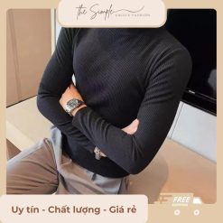 Áo Giữ Nhiệt Nam Thu Đông cổ Cao 3 phân Thun Tăm Co Giãn Phom Ôm