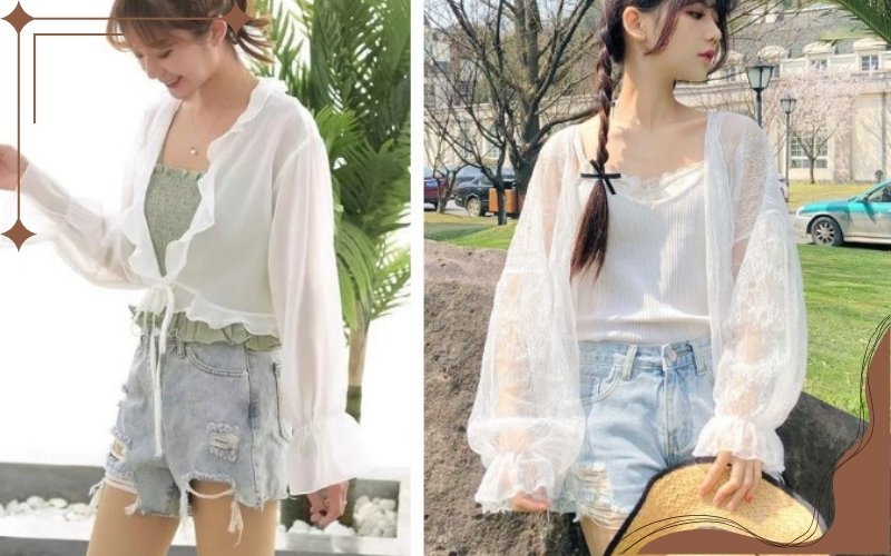 Áo khoác voan mỏng nữ nhiều kiểu dáng