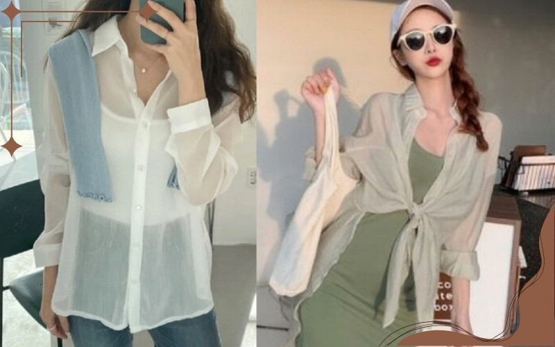 Phối đồ với áo khoác voan mỏng đa phong cách