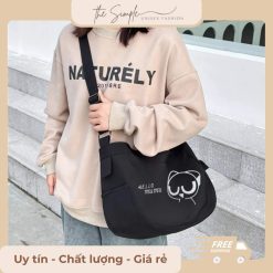 Túi Xách Đeo Vai Vải Canvas