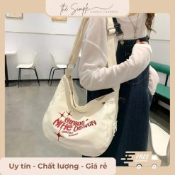 Túi Xách Đeo Vai Vải Canvas