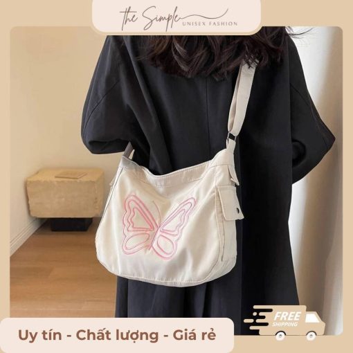 Túi Xách Đeo Vai Vải Canvas
