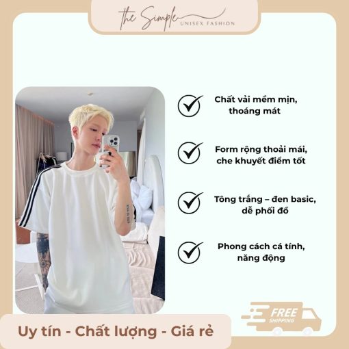 Set Đồ bộ quần dài tay lỡ ba sọc thời trang unisex