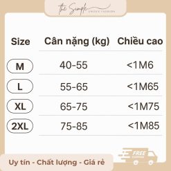 bảng size
