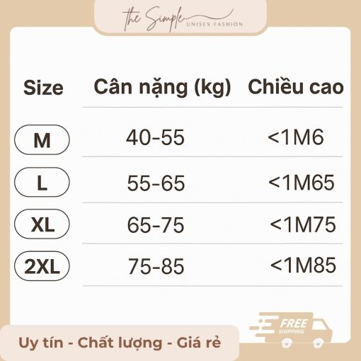 bảng size