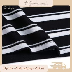 Set đồ Áo thun trơn kẻ sọc + quần short