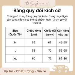 bảng size