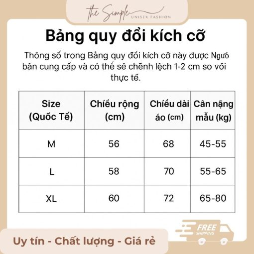 bảng size