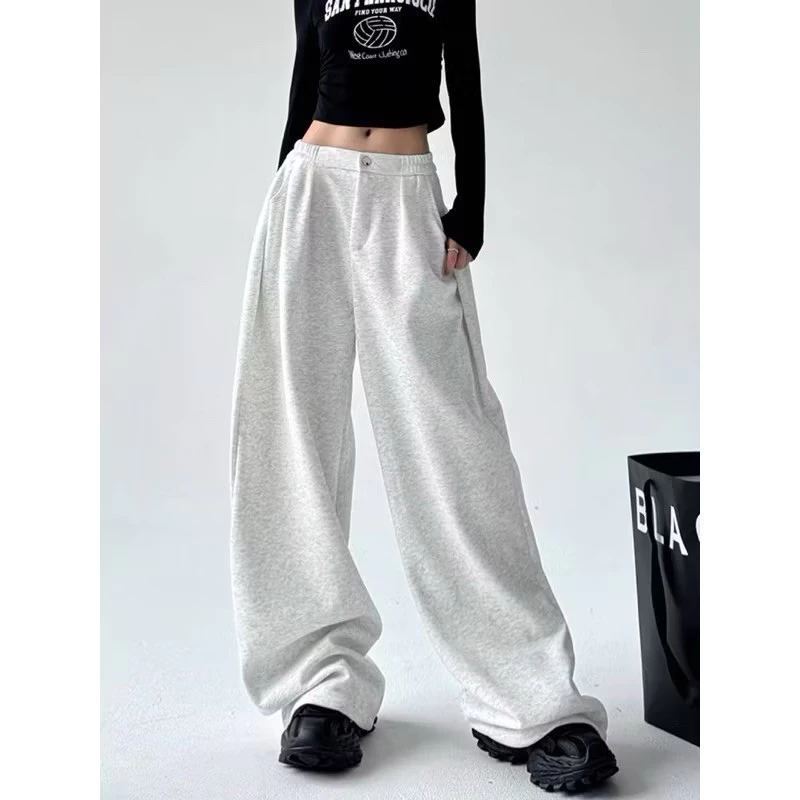 Quần Suông Nữ Ống Rộng Vải Nỉ Thu Đông - Ảnh 3