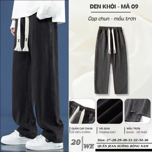 quần vải đen khói